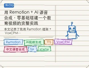 用 Remotion + AI 语音合成，零基础搭建一个教育视频的完整实践