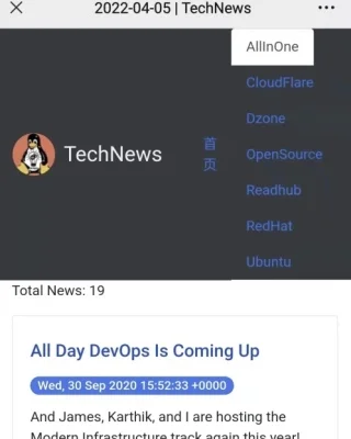 开发了一个技术文章订阅器：TechNews